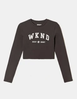 T-SHIRT COURT IMPRIMÉ BLANC^Tally Weijl Sale