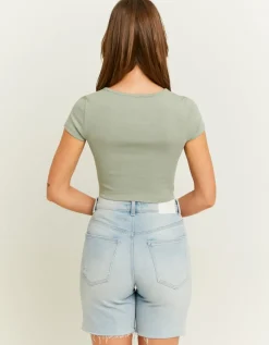 T-Shirt Court Encolure Carrée^Tally Weijl New