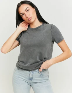 T-Shirt Baisuqe Délavé à l'Acide^Tally Weijl Sale