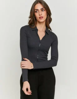 T-Shirt Zippé Col Polo^Tally Weijl Discount