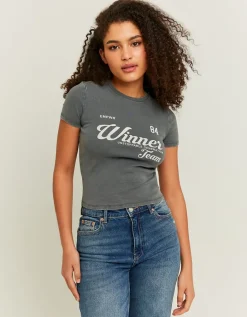 T-shirt imprimé gris delavé^Tally Weijl New