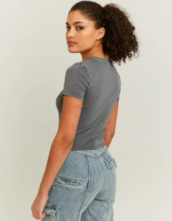 T-shirt imprimé gris delavé^Tally Weijl Sale