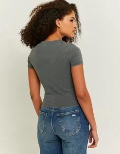T-shirt imprimé gris delavé^Tally Weijl New