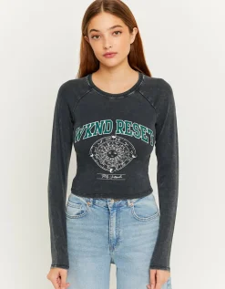 T-shirt imprimé gris délavé^Tally Weijl Online