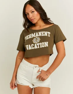 T-Shirt Imprimé Épaules Dénudées^Tally Weijl Online