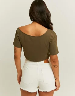 T-Shirt Imprimé Épaules Dénudées^Tally Weijl Online