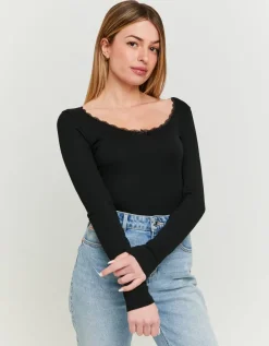 T-Shirt avec Détail Dentelle^Tally Weijl Clearance