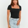 T-Shirt Basique avec Encolure Carrée^Tally Weijl Discount