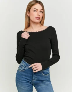 T-Shirt Dos Nu avec Ourlets en Dentelle^Tally Weijl Discount