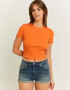 T-Shirt Orange Court Basique^Tally Weijl Outlet