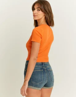 T-Shirt Orange Court Basique^Tally Weijl Outlet