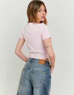 T-Shirt à Nouer avec Imprimé^Tally Weijl Fashion