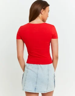 T-Shirt Basique avec Encolure Carrée^Tally Weijl Fashion