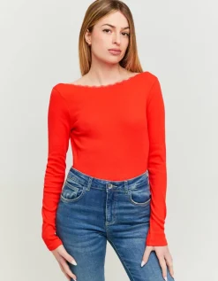 T-Shirt Dos Nu avec Ourlets en Dentelle^Tally Weijl New
