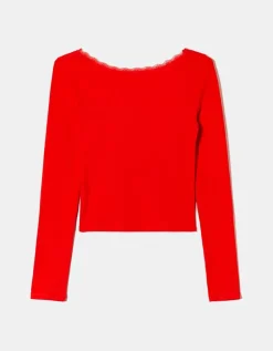 T-Shirt Dos Nu avec Ourlets en Dentelle^Tally Weijl New