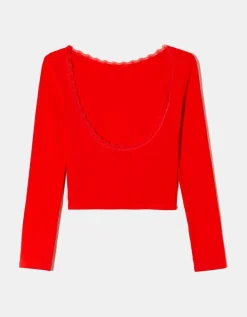 T-Shirt Dos Nu avec Ourlets en Dentelle^Tally Weijl New