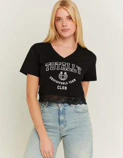 T-shirt Varsity avec détails en dentelle^Tally Weijl Fashion