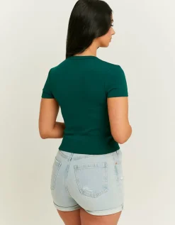 T-Shirt Basique Côtelé^Tally Weijl Fashion