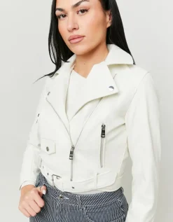 Veste Biker Cassé en Similicuir^Tally Weijl Fashion