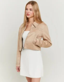 Veste Bomber Cloutée en Suédine^Tally Weijl Clearance