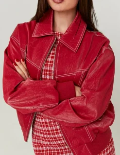 Veste Bomber Oversize en Similicuir^Tally Weijl Fashion