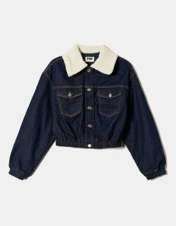 Veste en Jean Brut avec Col en Fausse Fourrure^Tally Weijl Online