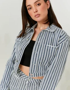 Veste en Jean Courte Rayée^Tally Weijl Clearance