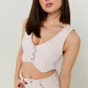 Veste sans Manches Vichy Blanc et^Tally Weijl Clearance