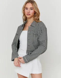 Veste Trucker Courte Imprimé Vichy^Tally Weijl Sale