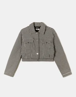 Veste Trucker Courte Imprimé Vichy^Tally Weijl Sale