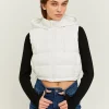Veston matelassé court beige avec capuche^Tally Weijl Fashion