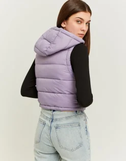 Veston matelassé court beige avec capuche^Tally Weijl New